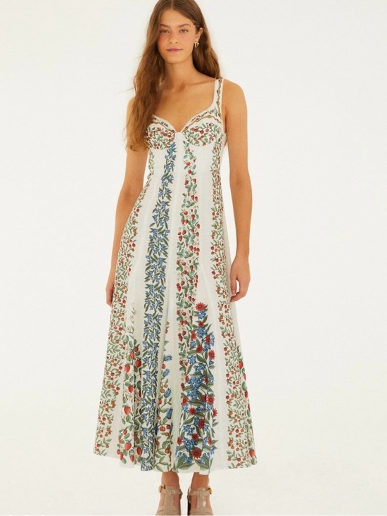 FARM Rio Dresses & Skirts - Farm Rio Fruit Beauty Off-White Cream Maxi Dress - Size M Medium (Berries) - NEW